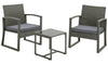 Cento 2 Seater Rattan Effect Garden Bistro Set