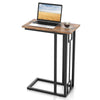 C-Shaped Side Table Heavy-duty Metal Frame End Table w/ Adjustable Feet