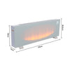 43INCH Freestand/Wall Mounted Electric LED Fireplace Glass Panel 7 Colour Fire