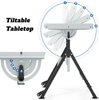 Folding Welding Table Adjustable Height Tilt Slots Shelves Steel Workbench