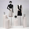 Folding Round Paper Cake Flowers Display Stand Plinth Cylinder Pedestal Wedding