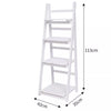 4 Tier Ladder Shelf Storage Shelving Unit Wooden Bookcase Plant Display Stand