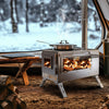 Portable Stainless Steel Camping Tent Stove w/ 7 Chimney Pipes