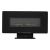 Wall/Freestanding Electric Fireplace LED 7 Flames Curved Glass Heater with Stand