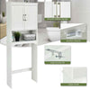 Over the Toilet Storage Cabinet Bathroom Organizer w/ 2 Doors & Adjustable Shelf