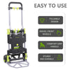 2-in-1 Hand Sack Truck Trolley, Folding Platform Cart Dolly, 120kg Load Capacity