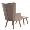 Multi-colour Lounge Chair with Footrest, Backrest and Cushion for Living Room