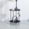 Nest of 3 Black Clear Tempered Glass Side End Lamp Sofa Tables Nested Tables