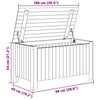 Wooden Storage Box with Lid - Solid Pine Wood - 100 x 49 x 54 - Untreated D0Y7