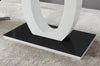 Giovani 4 Black White High Gloss Glass Dining Table