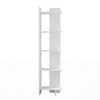 White Tallboy Bookcase 5-Tiers Bookshelf Tall Storage Shelving Unit Display Rack