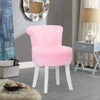 Plush Fluffy Dressing Table Stool Vanity Makeup Chair Scroll Back Padded Seat