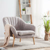 Nordic Occasional Bedroom Living Room Accent Chair Thick Cushioned Seat Armchair