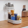Rotating Veg Fruits Trolley Basket Rack Metal Kitchen Bathroom Storage Shelf UK