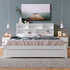 3FT 4FT6 Single Double Wooden Bed Pine Wood Bed Frame with Drawer and Shelves