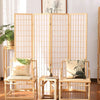 Japanese Style Room Divider Privacy Screen Natural Wooden Frame Non-Woven Fabric