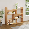 4-Tier Bookshelf with 6 Storage Shelves, Oak Bookcase for Living Room/Office