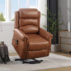 Recliner Armchair Electric Lift & Tilt Assist Chair Faux Leather Grey Mocha