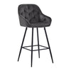 2 PCS Bar Stools Velvet Padded Seat ＆ Armrest Salon Lounge chairs Luxury Kitchen