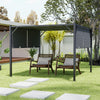 Steel Frame Outdoor Adjustable Pergola Gazebo Garden Sun Shade Canopy Shelter