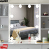 Large Dressing Table Vanity Makeup Desk With 3 Color Modes LED Light Mirror
