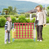 Giant 4 in a Row Game Jumbo Connect 4 Garden Games Set w/42 Gripped Rings