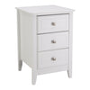 New 3 Drawer Bedside Table Nightstand Stroage Cabinet Stylish Spray White