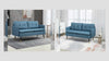 Modern Upholstered Two Seater Sofa for Bedroom Living Room Dark Blue