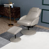 Recliner Chair and Footstool Armchair with Ottoman 360° Swivel Seat Grey
