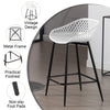 Woltu 2pcs White Bar Stools Breakfast Kitchen Chair with Footrest and Backrest