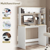 Computer Desk Home Office Study Workstation Table w/ 5 Tier Shelves 113x45x139cm