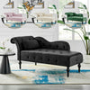Chaise Lounge Elegant Colourful Velvet Reader's Bedroom Lounge Sofa w/ Wood Legs