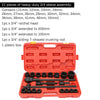 21x 3/4 inch 21-50mm Drive Deep Impact Socket Set Garage Repair Ratchets