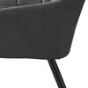 2PCS Grey Dining Chairs Upholstered Faux Leather Accent Chair Lounge Office