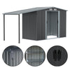New 8 X 4FT Garden Shed Metal Pent Roof Outdoor Tool Bike Storage WITH Open Shed