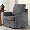 Chenille Swivel Chair Accent Armchair Living Room Reception Sofa w/Back Cushion