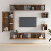 8 Piece TV Cabinet Set Smoked Oak Engineered Wood vidaXL