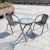 Garden Bistro Patio Furniture Set Folding Table Chairs Outdoor Indoor Rattan NEW