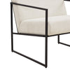 Dusk Rae Light Beige Chenille & Black Iron Accent Chair RRP £118