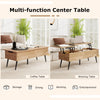 Lift Top Coffee Table Modern Center Table w/Storage Compartments-Natural
