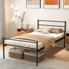 3FT Single Size Metal Bed Heavy-duty Platform Bed Frame with Headboard