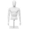 Mannequin Torso Manikin Dress Form Adjustable Male Half Body Model W/ Iron Stand