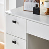 MDF Dressing Table LED Light Mirror 7 Drawers Stool Makeup Desk Bedroom Modern