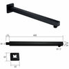 Concealed Shower Mixer Valve Tap Square Black Bathroom Shower Head Valve Set