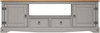 TV Unit Grey Pine 2 Drawer 2 Door Media Stand Cottage Style Wooden Cabinet Large