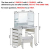 Corner Dressing Table Stool Vanity Set White Makeup Dresser Mirror 5 Drawers NEW