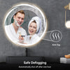Illuminated Bathroom Mirror LED Light Demister Touch Sensor Time Display