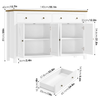 Sideboard Kitchen Storage Cabinet 4 Door 2 Drawer Large Unit Living Dining Rooms