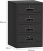 Metal Storage Cabinet with Lockable Drawers for Home Office Bedroom Living Room