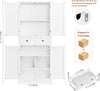 Kitchen Storage Cupboard White 181cm Sideboard Cabinet Doors Drawer Tall Unit